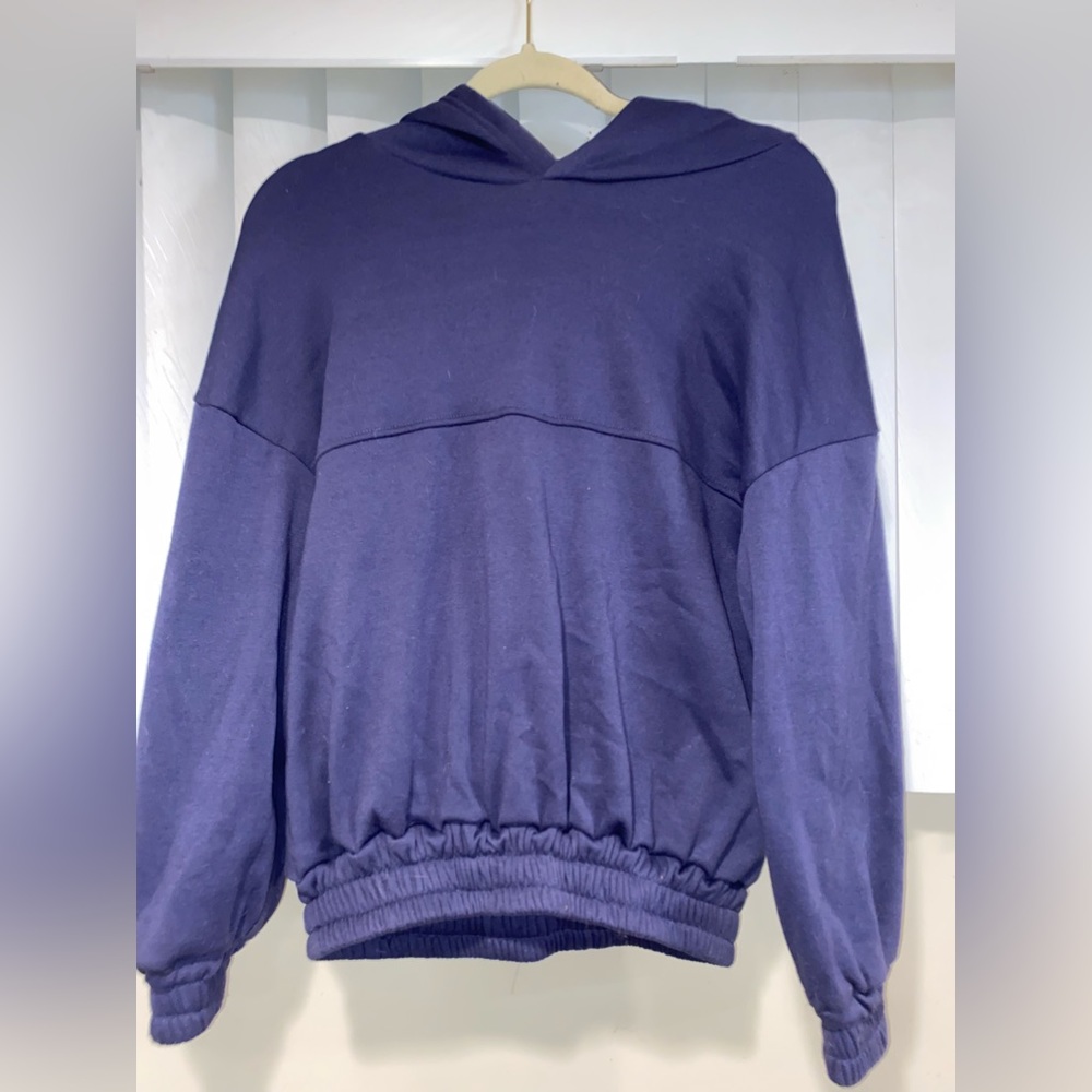Blue Cropped Hoodie